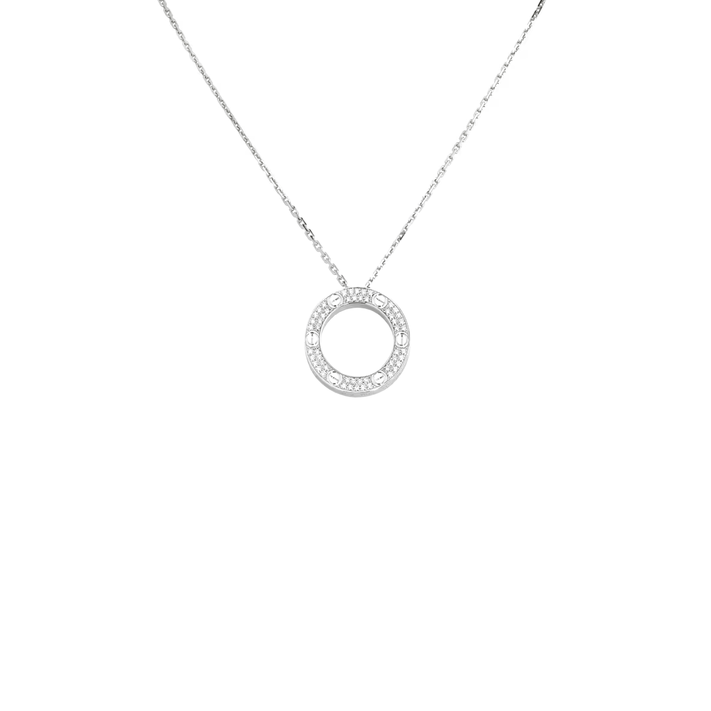 CARTIER LOVE NECKLACE, PAVED B7058000